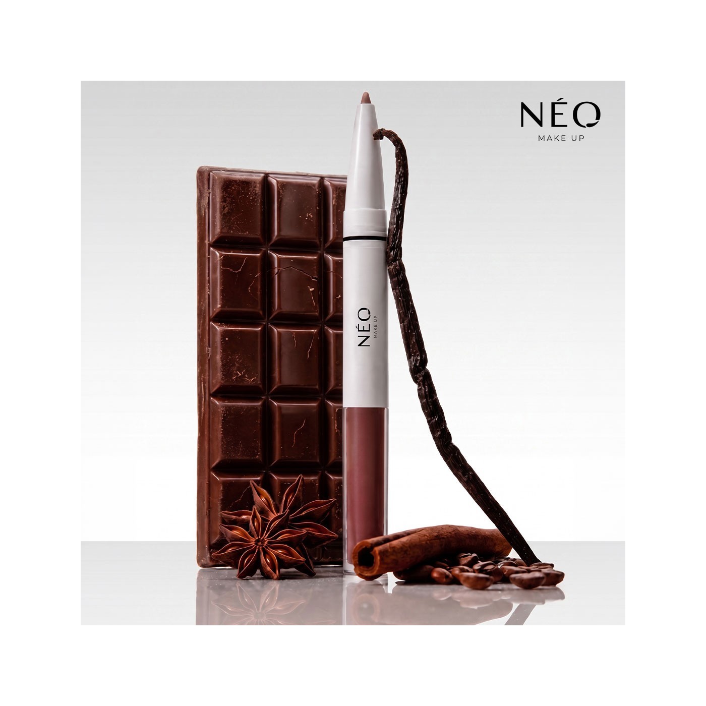 Kredka 3w1 z błyszczykiem 08 Melted Cocoa - NEO MAKE UP Kredka 3w1 z błyszczykiem 08 Melted Cocoa - NEO MAKE UP