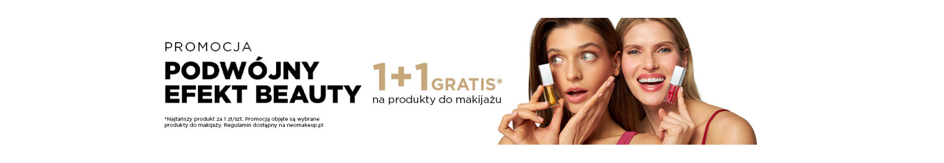 1+1 na produkty do makijażu